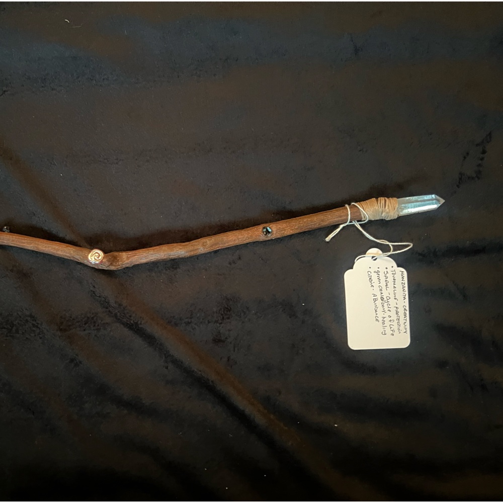 Magic wand with crystals